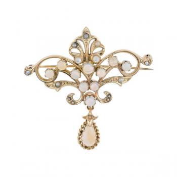 Goldene Brosche - Gold, Opal - 1910 Goldene Brosche - Gold, Opal - 1910