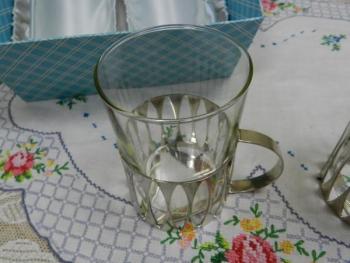 Gläser - Chrom, klares Glas - 1960 Gläser - Chrom, klares Glas - 1960