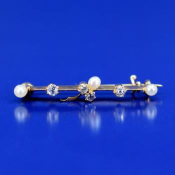 Goldene Brosche - Gold, Diamant - 1900 Goldene Brosche - Gold, Diamant - 1900