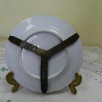 Dekorativer Teller - weißes Porzellan, Kobalt - Slavkov Bohemia - 1900 Dekorativer Teller - weißes Porzellan, Kobalt - Slavkov Bohemia - 1900