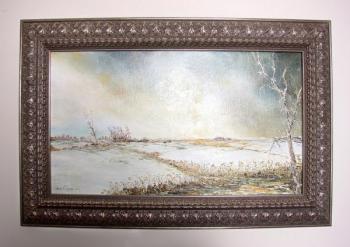 Winterlandschaft - Holz, Leinwand - 1965 Winterlandschaft - Holz, Leinwand - 1965