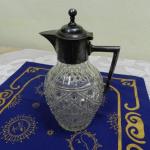 Glaskrug - Zinn, klares Glas - 1880 Glaskrug - Zinn, klares Glas - 1880