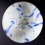 Vase mit weißem und blauem Glas - klare Spirale Vase mit weißem und blauem Glas - klare Spirale