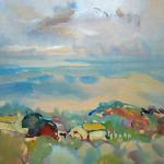 Stuchlik - Bäume und Häuser, blauer Himmel Stuchlik - Bäume und Häuser, blauer Himmel