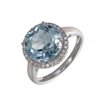 Weißgold Ring - Gold, Aquamarin - 2022 Weißgold Ring - Gold, Aquamarin - 2022