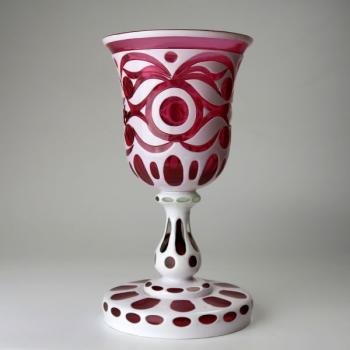 Glasbecher - Rosaglas, Milchglas - 1920 Glasbecher - Rosaglas, Milchglas - 1920