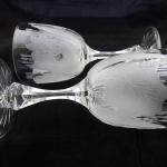 Krug und zwei Gläser, Geschliffeneblumen  Krug und zwei Gläser, Geschliffeneblumen