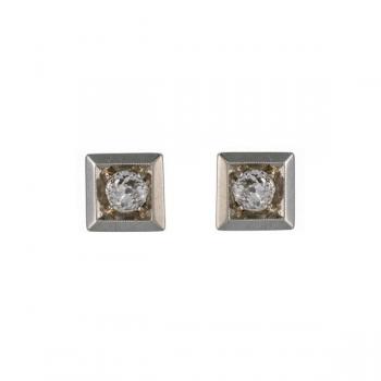 Goldene Ohrringe mit Diamanten - Gold, Diamant - 1930 Goldene Ohrringe mit Diamanten - Gold, Diamant - 1930