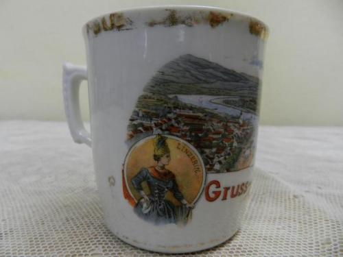 Porzellanbecher - weißes Porzellan - 1900 Porzellanbecher - weißes Porzellan - 1900