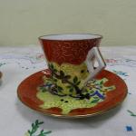 Tasse und Untertasse - weißes Porzellan - 1930 Tasse und Untertasse - weißes Porzellan - 1930