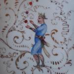 Sechs Untertassen mit Chinoiserien - Klösterle, Ja Sechs Untertassen mit Chinoiserien - Klösterle, Ja