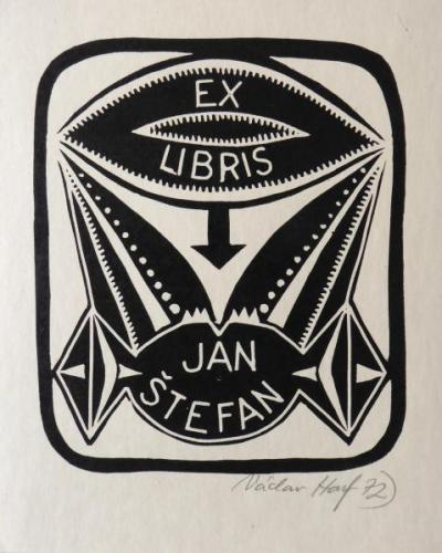 Vaclav Houf - Exlibris Jan Stefan 1. Vaclav Houf - Exlibris Jan Stefan 1.