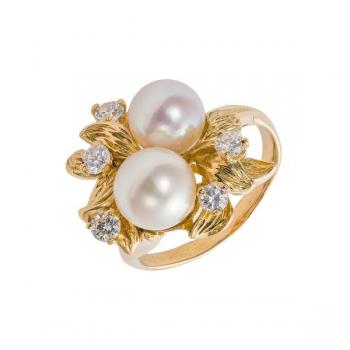 Damen Goldring - Gold, Diamant - 1970 Damen Goldring - Gold, Diamant - 1970