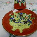 Tasse und Untertasse - weißes Porzellan - 1930 Tasse und Untertasse - weißes Porzellan - 1930