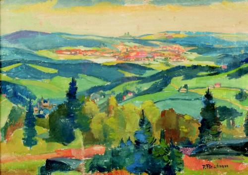 A view of the landscape with the castle Trosky A view of the landscape with the castle Trosky