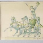 Karel Benes - Triga mit der Göttin und dem Pegasus Karel Benes - Triga mit der Göttin und dem Pegasus