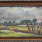 Alois Pitrmann - Landschaft mit Bäumen und Sitzfi Alois Pitrmann - Landschaft mit Bäumen und Sitzfi