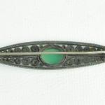 Silberbrosche - Silber, chrysoprase - Marie Køivánková - 1915 Silberbrosche - Silber, chrysoprase - Marie Køivánková - 1915