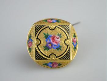 Brosche - Emaille, Gold - 1880 Brosche - Emaille, Gold - 1880