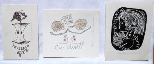 Vera Krumphanzlova - Drei Exlibris Vera Krumphanzlova - Drei Exlibris