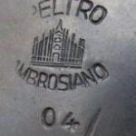 Kleine Zuckerdose aus Zinn mit Deckel - Peltro Amb Kleine Zuckerdose aus Zinn mit Deckel - Peltro Amb