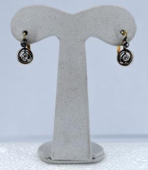Goldene Ohrringe mit Brillanten - Gold, Brillant - 1930 Goldene Ohrringe mit Brillanten - Gold, Brillant - 1930