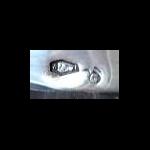 Glasvase mit geschliffenem Stern und silbernem Hal Glasvase mit geschliffenem Stern und silbernem Hal