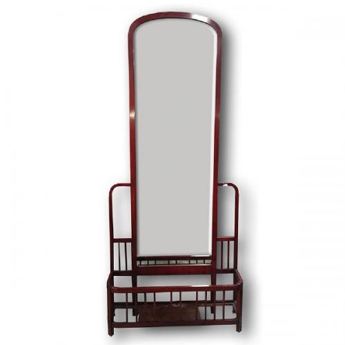 Wandspiegel - massive Buche, Schellakpolitur - 1911 Wandspiegel - massive Buche, Schellakpolitur - 1911