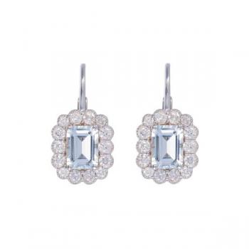Goldene Ohrringe mit Diamanten - Gold, Diamant - 2024 Goldene Ohrringe mit Diamanten - Gold, Diamant - 2024