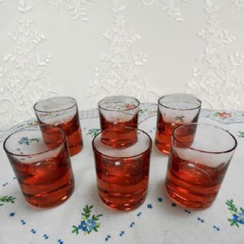 Gläser - Glas, Rubinglas - Oldøich Lípa / Moser - 1950 Gläser - Glas, Rubinglas - Oldøich Lípa / Moser - 1950
