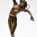 Nackte Tänzerin - patinierte Bronze, Granit - Carl Kauba - 1910