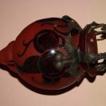 Kronleuchter - Bronze, Rubinglas - Le verr Francais - 1900