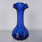 Vase - blaues Glas - 1930