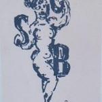 Jan Bauch - Nackte Frau mit Buchstaben