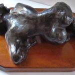 Liegender Mdchenakt, Bronze - Jan Komarek