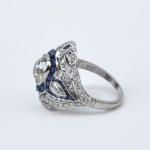 Platin Ring - Platin, Diamant - 1950