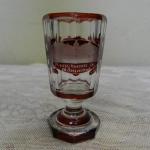 Glserner Kurbecher - klares Glas - 1870