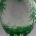 Glasvase - klares Glas, grünes Glas - 1925