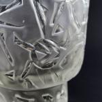 Vase - klares Glas, sandgestrahltes Glas - 1950