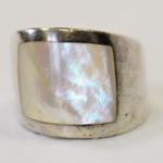 Silber Ring - Perlmutt, Silber - 1950