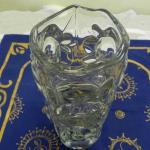 Vase - klares Glas, handgemachte Glas - 1970