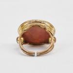 Ring - vergoldetes Metall, Achat - 1800
