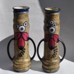 Vasenpaare - glasiertes Steingut - Amphora - 1915