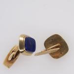 Manschettenknöpfe - Gold, Lapis lazuli