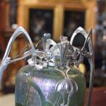 Vase - Metall, Irisierend Glas - 1900