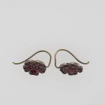 Ohrringe mit Granaten - Tschechischer Granat, tombak - 1910