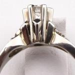Art-Deco-Ring, Weigold, Diamant 0,15 ct