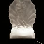 Figur Lampe - Gussglas, sandgestrahltes Glas - Josef Riedl - Polubný - 1930
