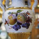 Porzellan Vase - weies Porzellan - Meissen - 1880