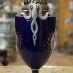Porzellan Vase - weies Porzellan, Kobalt - 1880